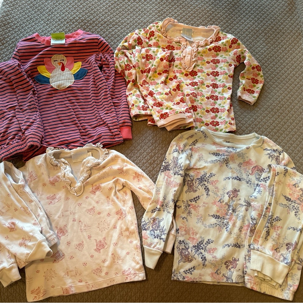 4T long sleeve pj bundle of 4 sets